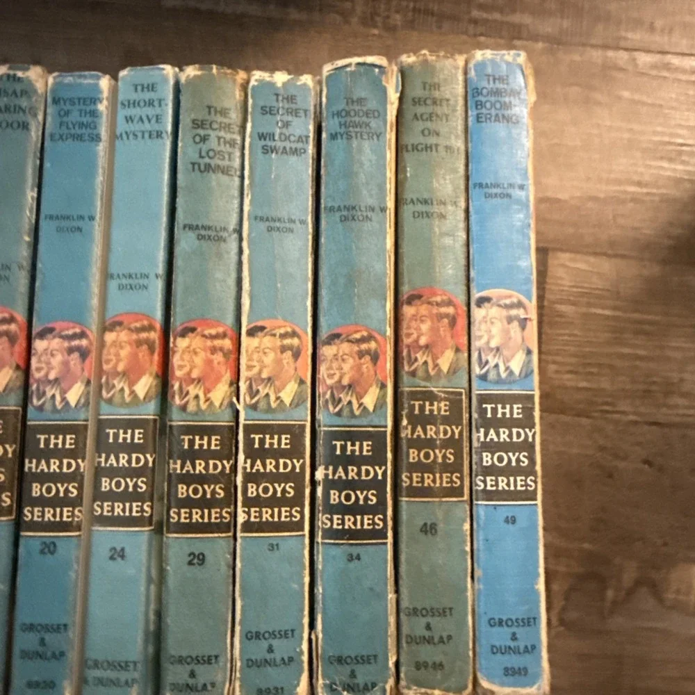 Vintage Hardy Boys Hardback Book Lot Of 16 # 1,2,3,7,9,10,13,18,19,20,24,29,31,